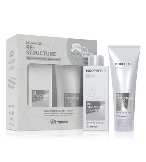 MORPHOSIS ReStructure Shampoo and ReStructure Conditioner 250ml Kit for Dry and Damaged Hair